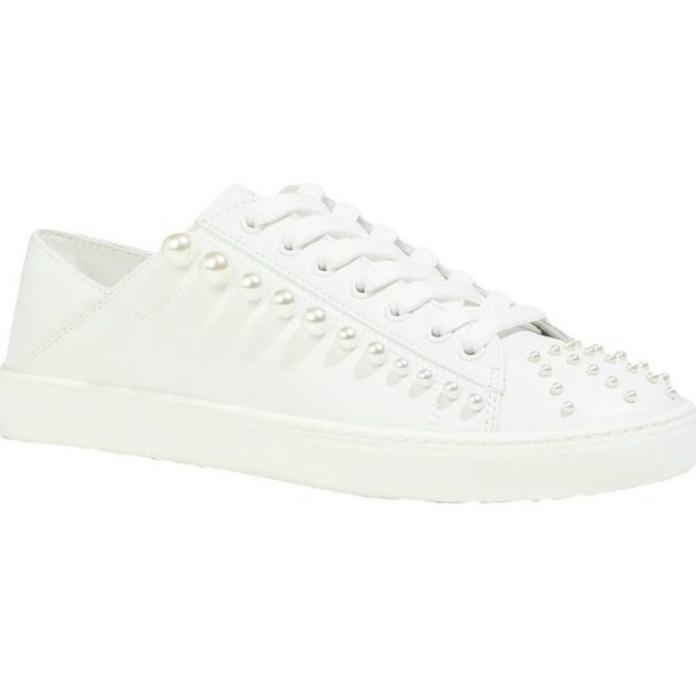 NEW Stuart Weitzman White Pearl Sneakers - Picture 4 of 10